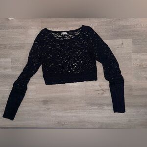 Free people Black Lace two piece